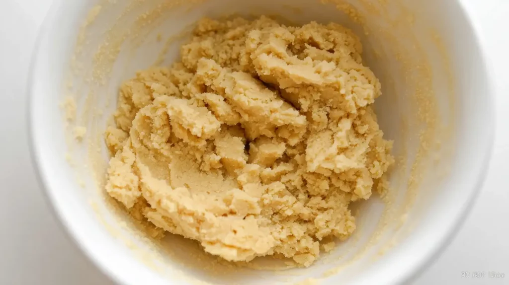 Edible Cookie Dough for One base dough in a mixing bowl before adding mix-ins