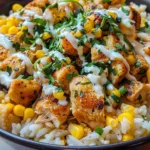 Street Corn Chicken Rice Bowl: Colorful Mexican Main Dish
