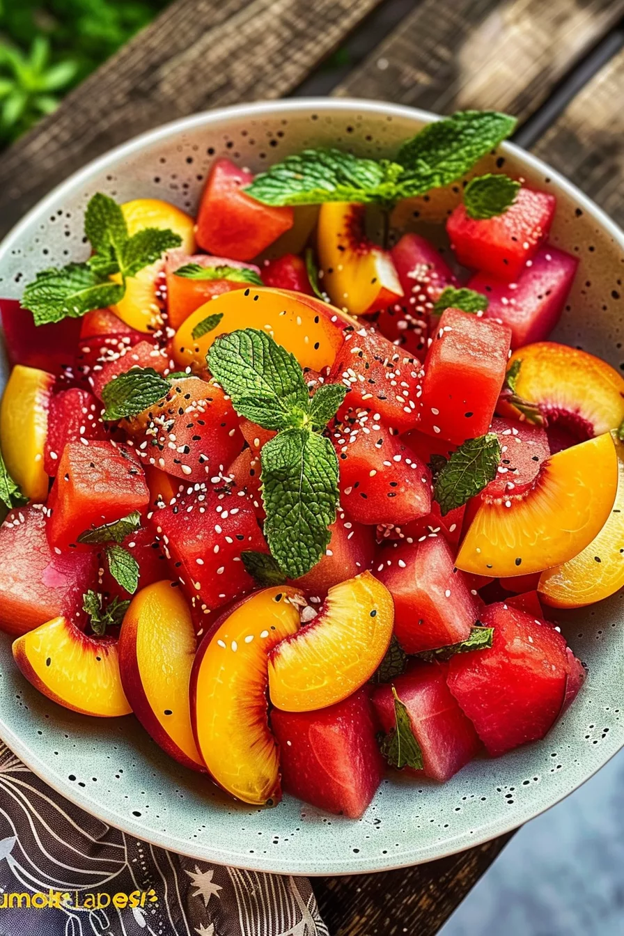 Summer Peach Watermelon Salad Recipe: Refreshing Fruit Mix 36 image 1775350356928