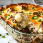 Low Carb Philly Cheesesteak Casserole