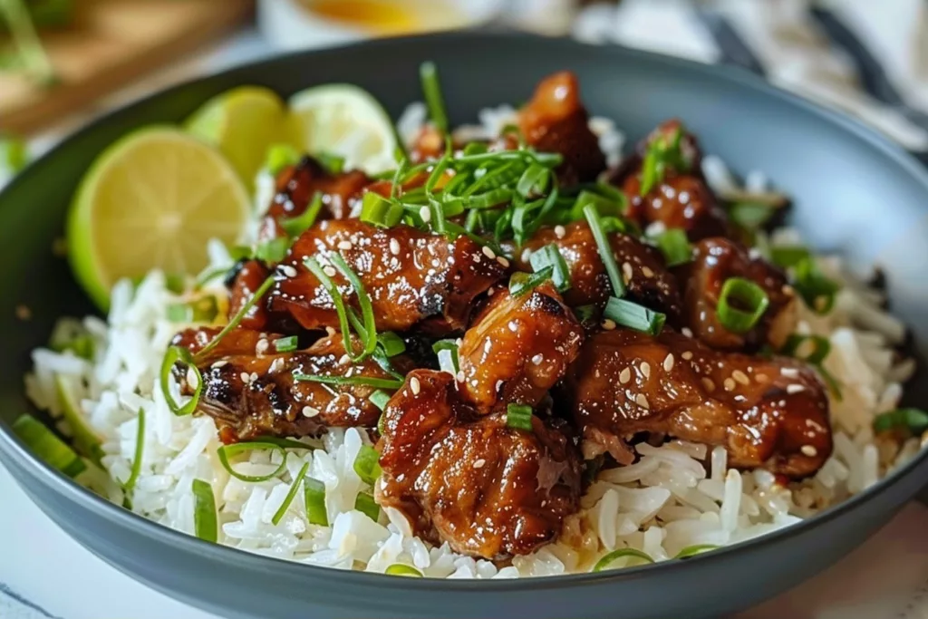 Ginger Lime Beef with Coconut Rice Recipe