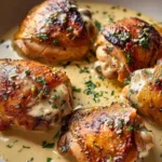 Chicken Thighs with Creamy Garlic Sauce Recipe