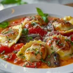 Tomato Mushroom Ravioli: A Savory Steakhouse Inspired Meal