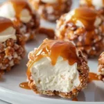 No-Bake Salted Caramel Pretzel Cheesecake Bites