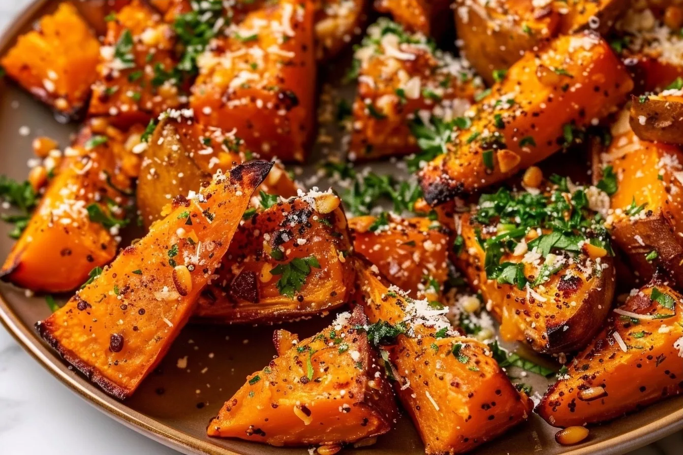 Garlic Parmesan Roasted Sweet Potatoes For A Perfect Side 28 image 1786300183989